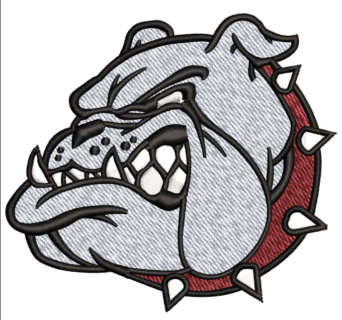 Bulldog Embroidery Design