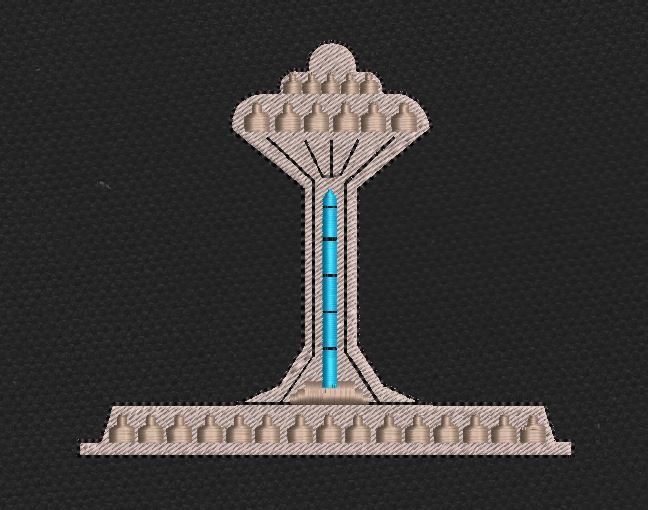 Al Khobar Water Tower Landmark Embroidery Design