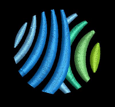 Segmented Gradient Orb Embroidery Design