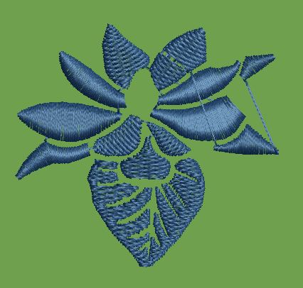 Azure Petal Bloom Embroidery Design