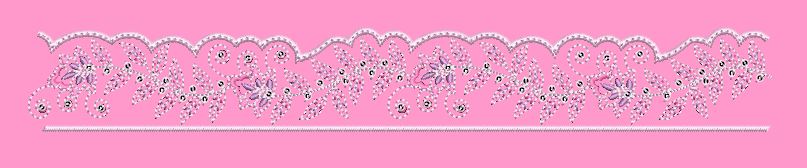 Delicate Scallop Floral Spray Embroidery Design