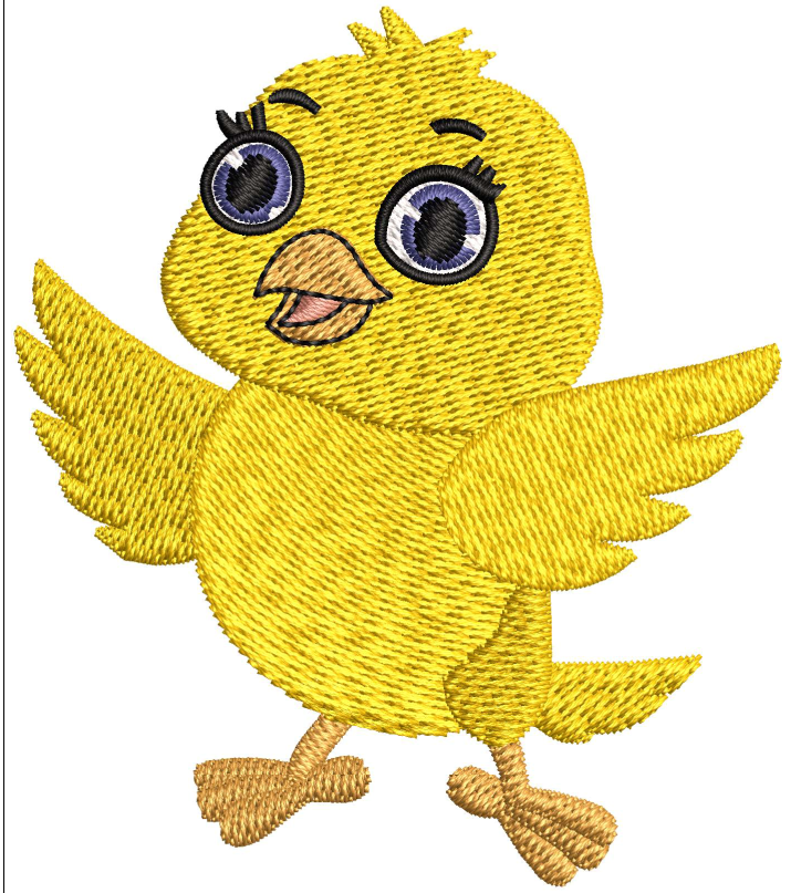 Baby Chick Embroidery Design