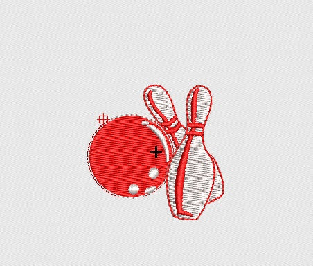Bowling Embroidery Design