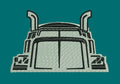 Semi Truck Front Embroidery Design