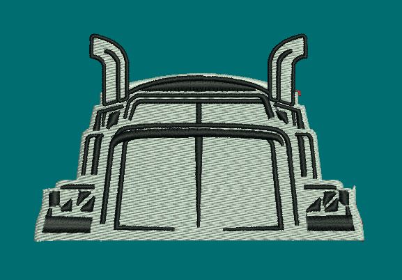 Semi Truck Front Embroidery Design