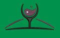 Wine Glass Symbol Embroidery Design