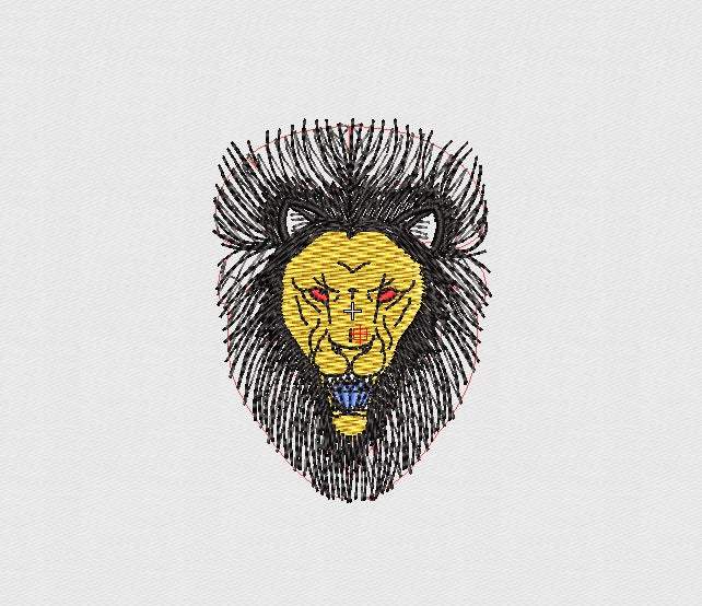 Lion Embroidery Design