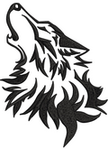 Wolf Embroidery Design