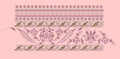 Multi Tier Crown Foliage Gala Panel Embroidery Design
