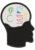 Genius Head Embroidery Design
