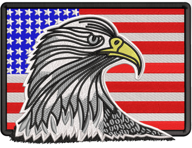 Eagle Flag Embroidery Design