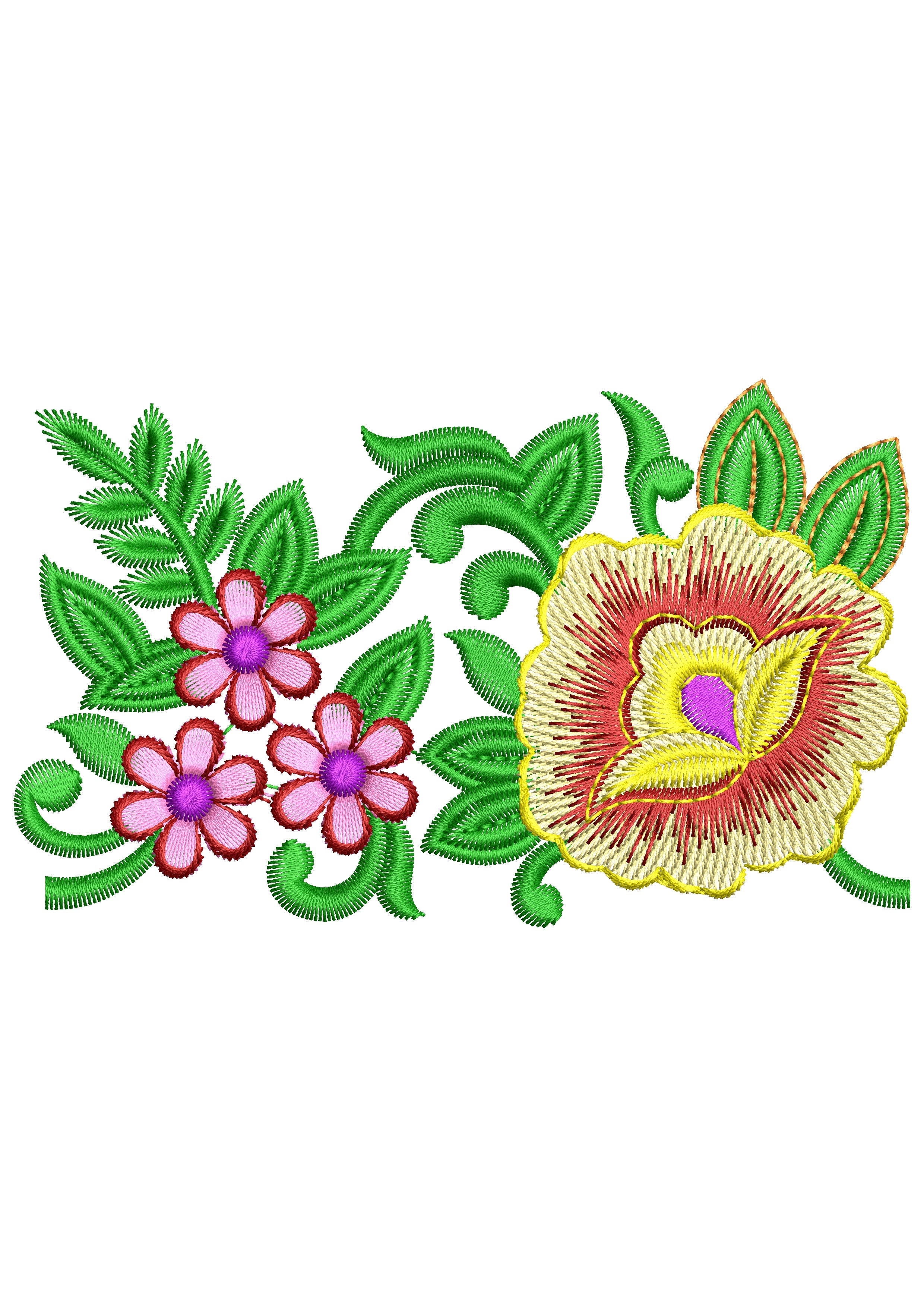 Flower Doma Embroidery Design