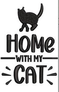 Cat Home Embroidery Design
