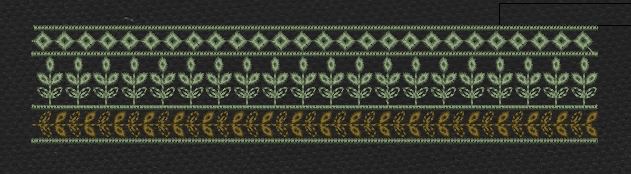 Multistripe Charcoal & Olive Embroidery Design