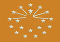 Stars In Clock Shape Embroidery Design