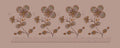 Ornate Four Petal Blossom Sprigs with Lace Base Embroidery Design