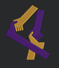 Linked Hands Embroidery Design