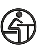 Sitting Sign Embroidery Design