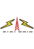 Electricity Tower Embroidery Design