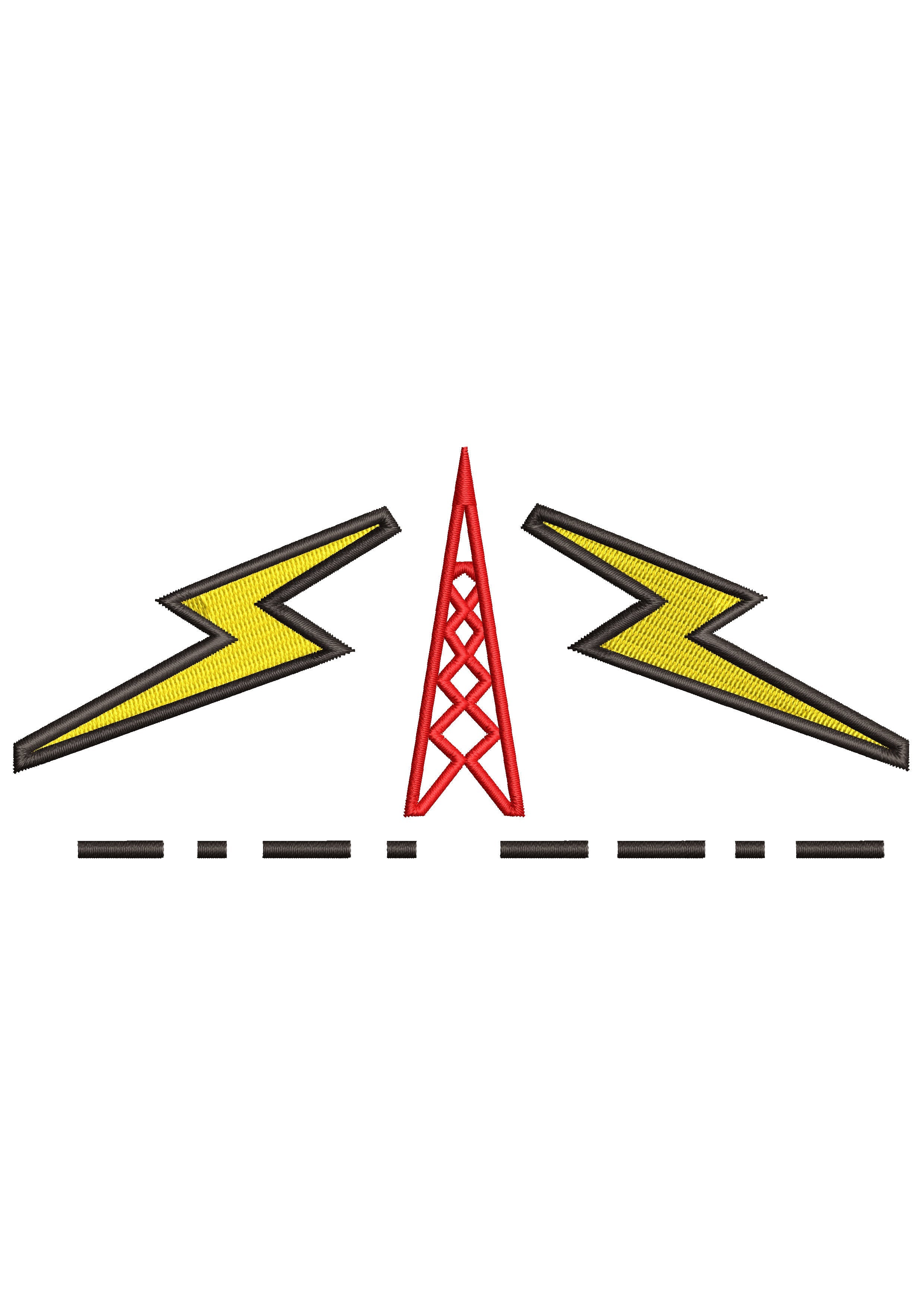 Electricity Tower Embroidery Design
