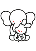 Elephant Baby Embroidery Design