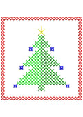Tree Cross Stitch Embroidery Design