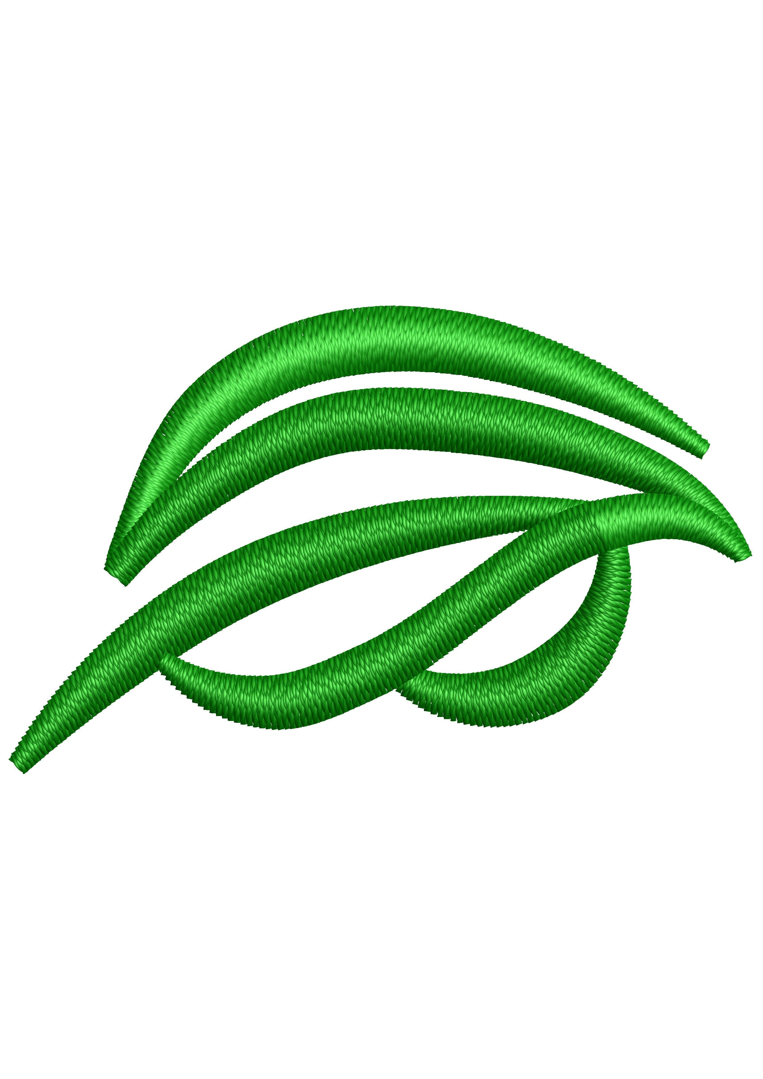 Leaf Satin Embroidery Design