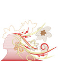 Girl Hair Embroidery Design