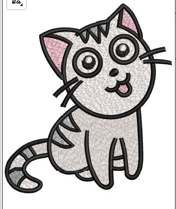 Cat Embroidery Design