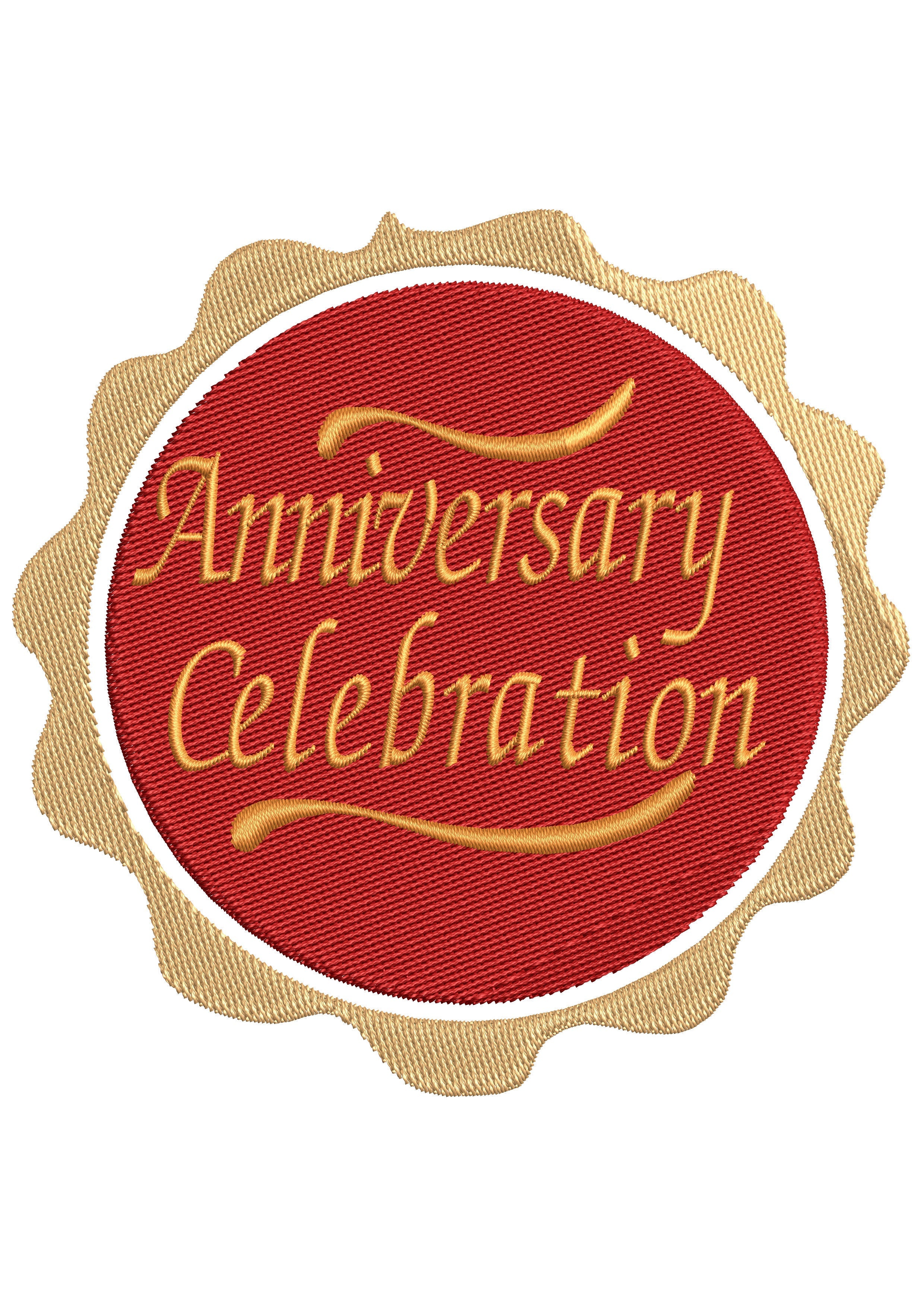 Anniversary Embroidery Design
