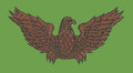 Spread Wing Avian Emblem Embroidery Design