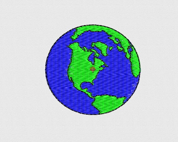 Earth Embroidery Design