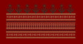Multi Tier Floral Spring Border Embroidery Design