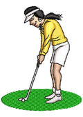 Golf Lady Embroidery Design