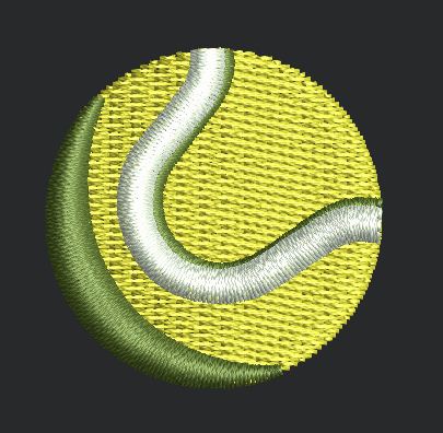 Tennis Ball Embroidery Design
