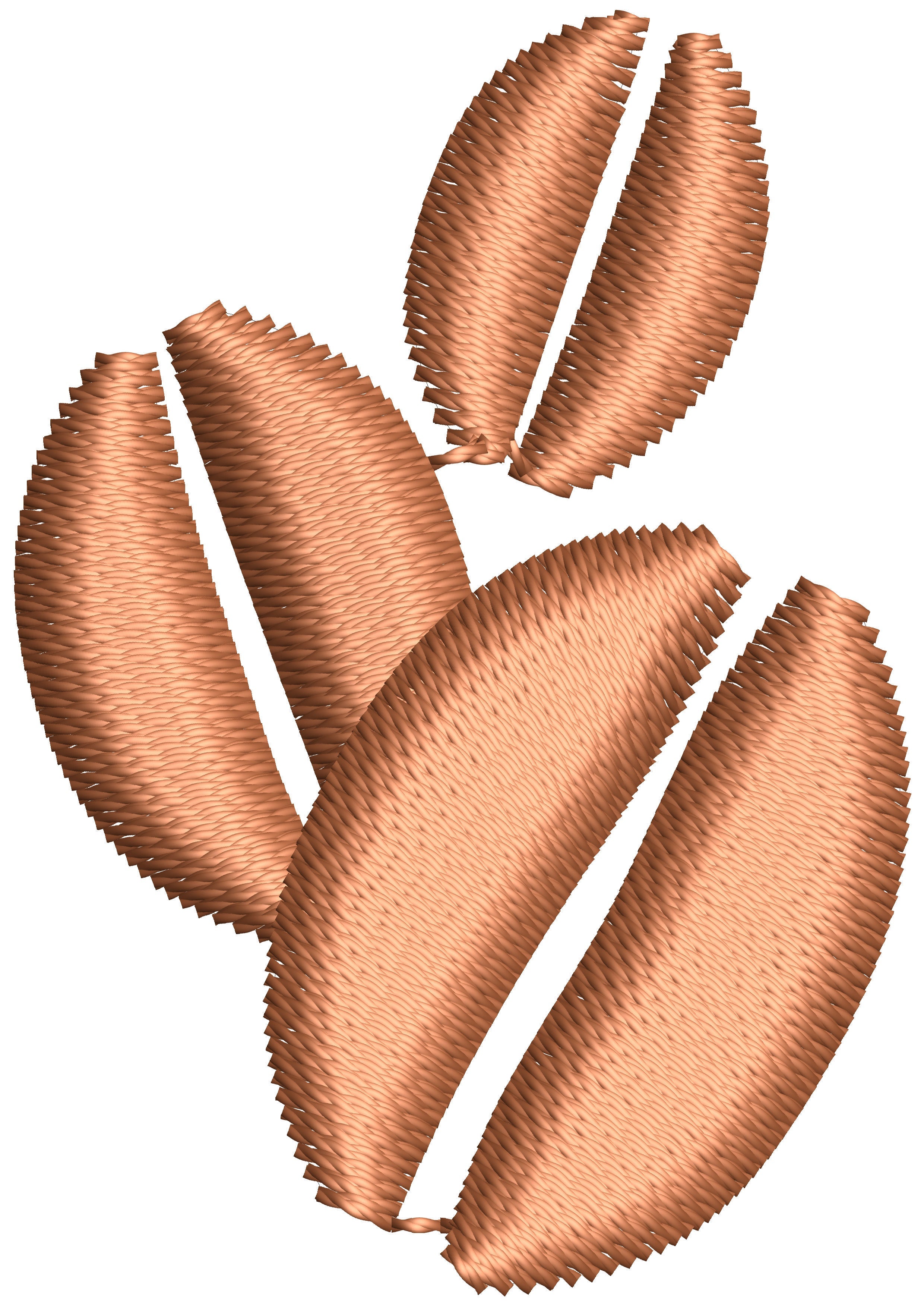 Coffee Beans Embroidery Design