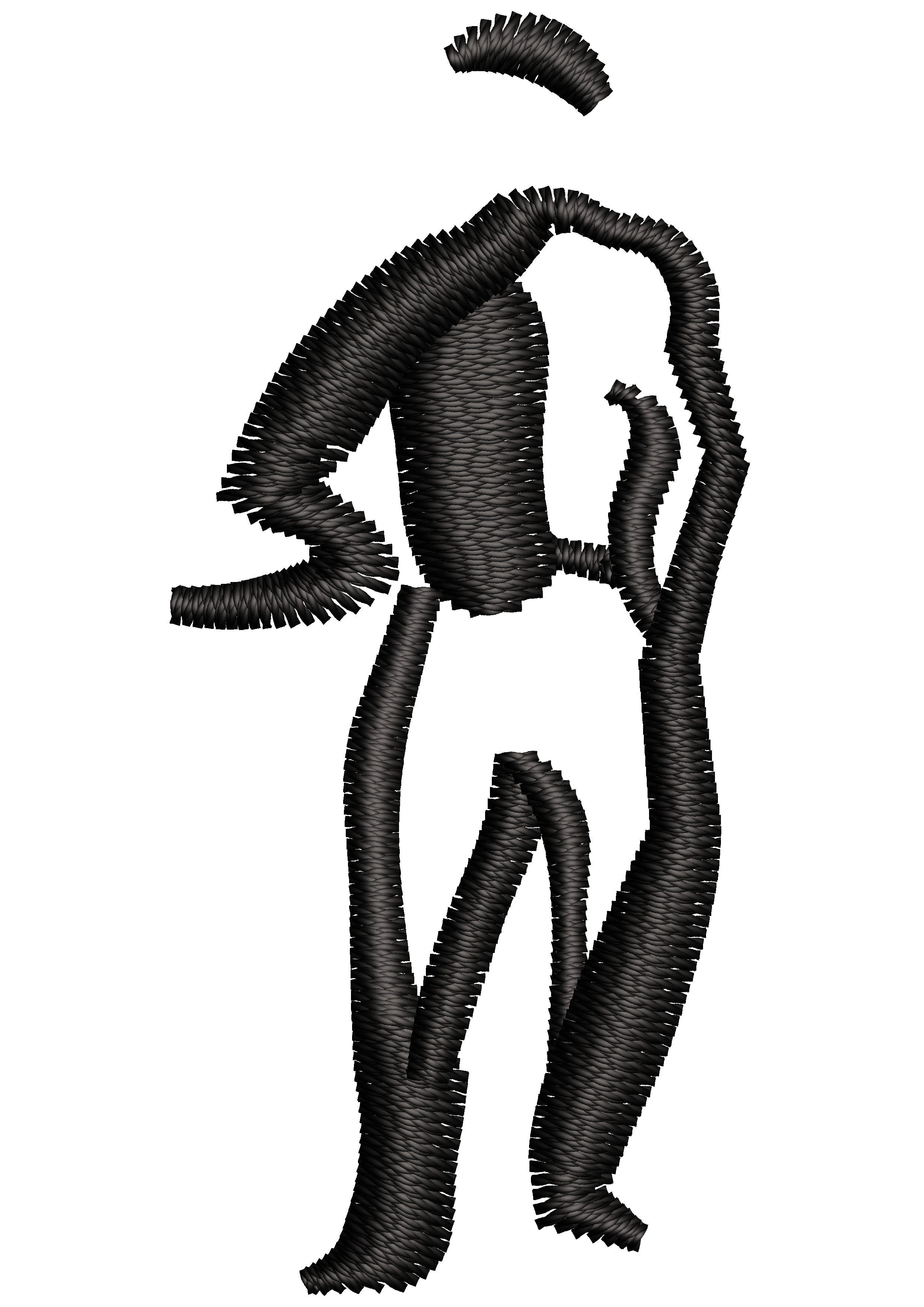 Man Embroidery Design