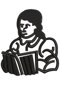 Book Reading Embroidery Design