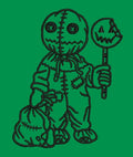 Burlap Trickster with Lollipop Embroidery Design