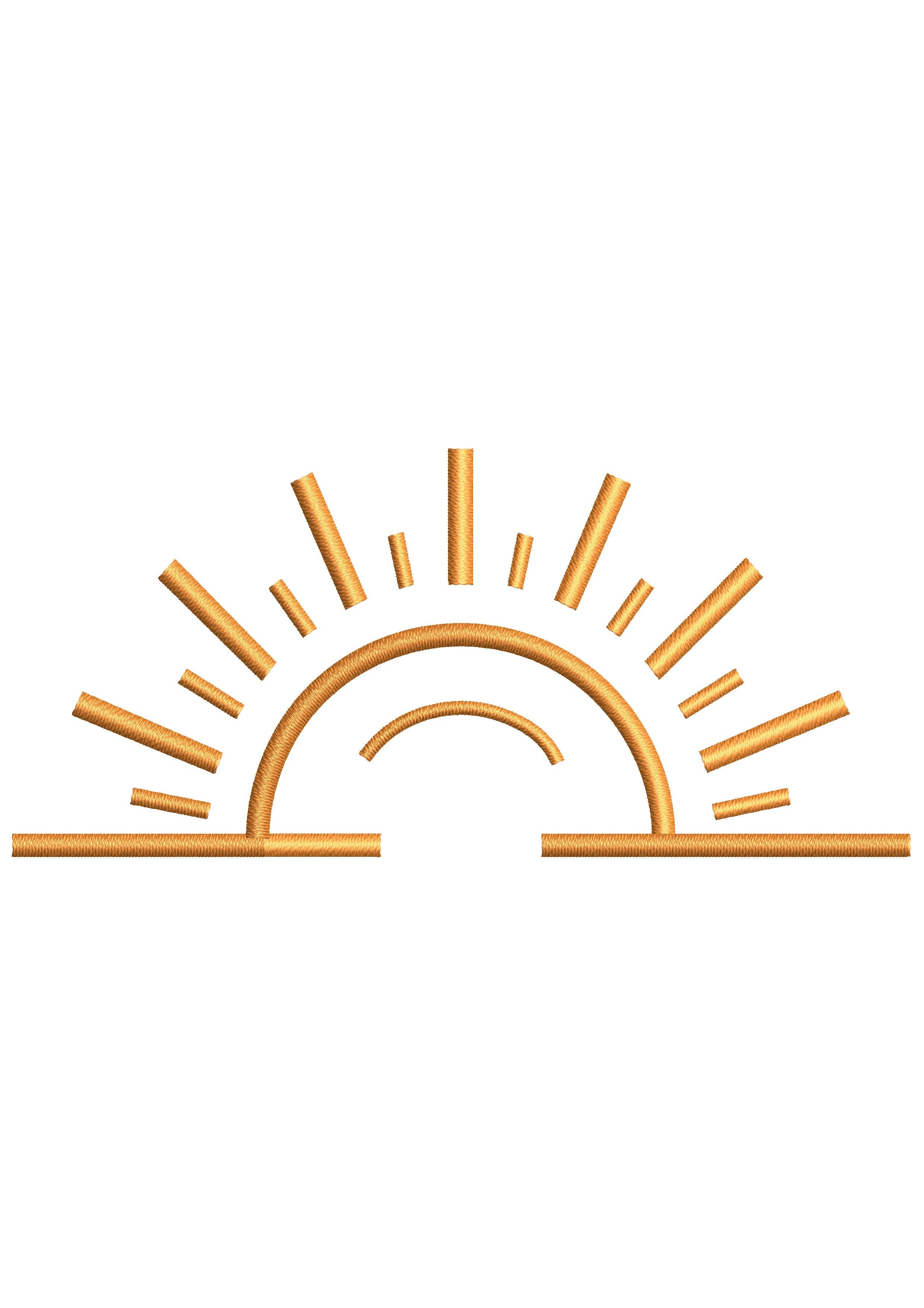 Sun Rising Embroidery Design