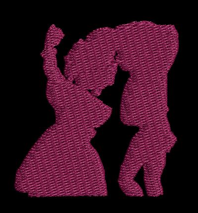 Children Dancing Symbol Embroidery Design