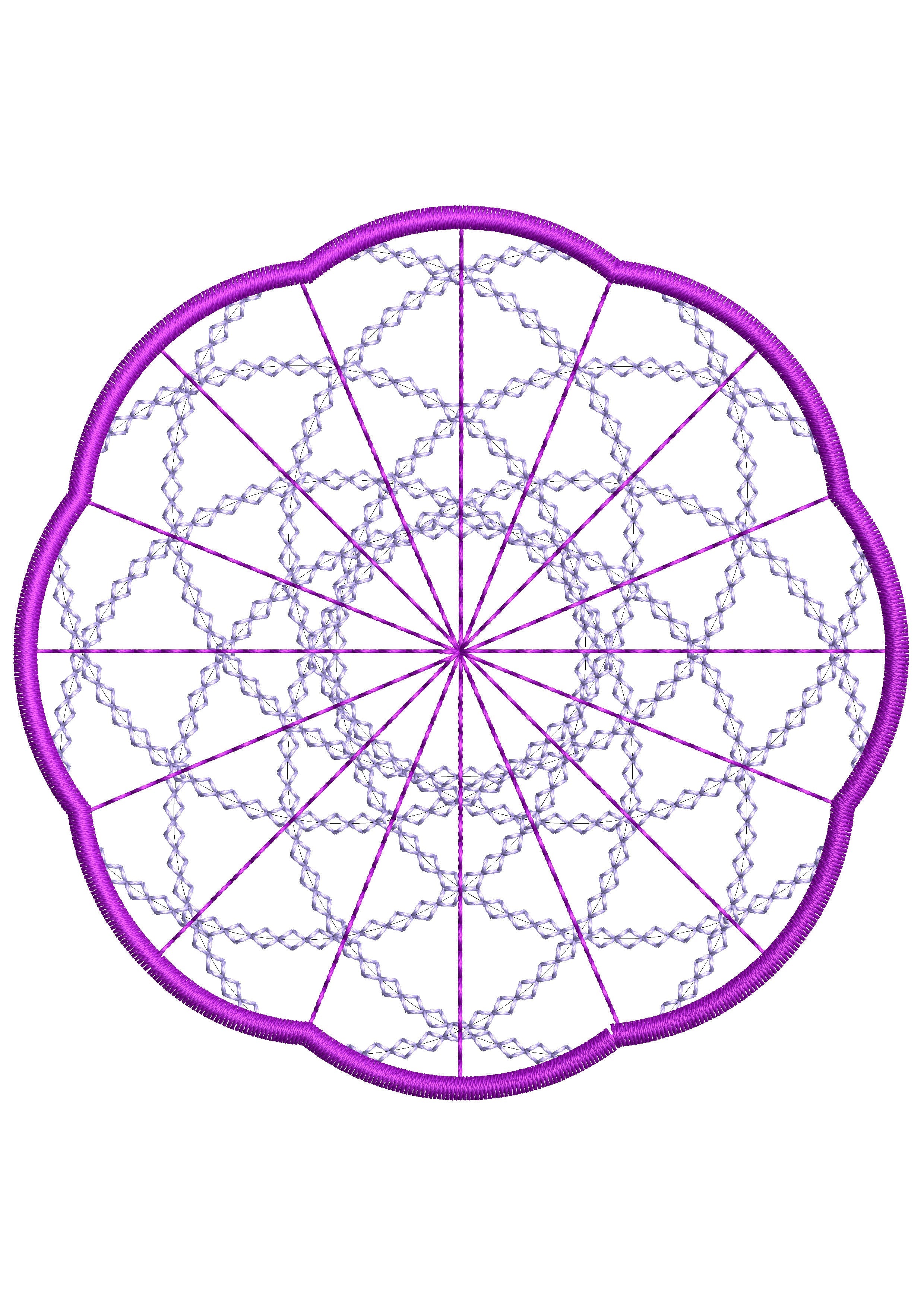 Lace Wheel Embroidery Design