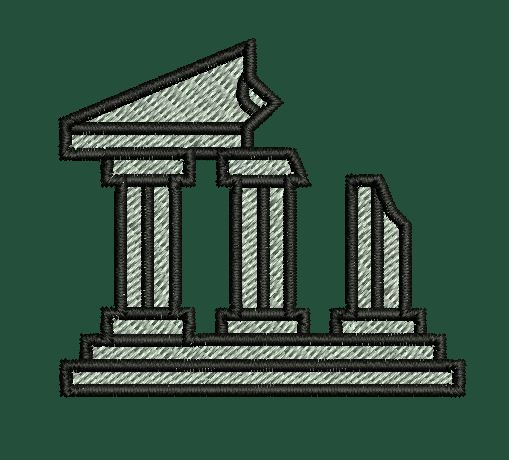 Pillars Embroidery Design