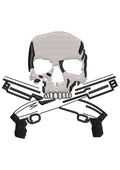 Skull Pistol Embroidery Design