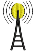 Tower Radiation Embroidery Design