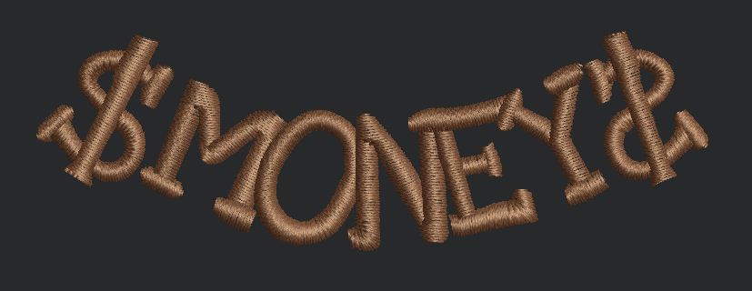 Money Embroidery Design