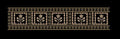Black Golden Frame Floral Box Border Black & Pale Gold Embroidery Design