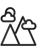 Cloud Mountain Embroidery Design