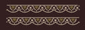 Floral Leaf Scallop Border Embroidery Design