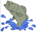 Fish J Embroidery Design